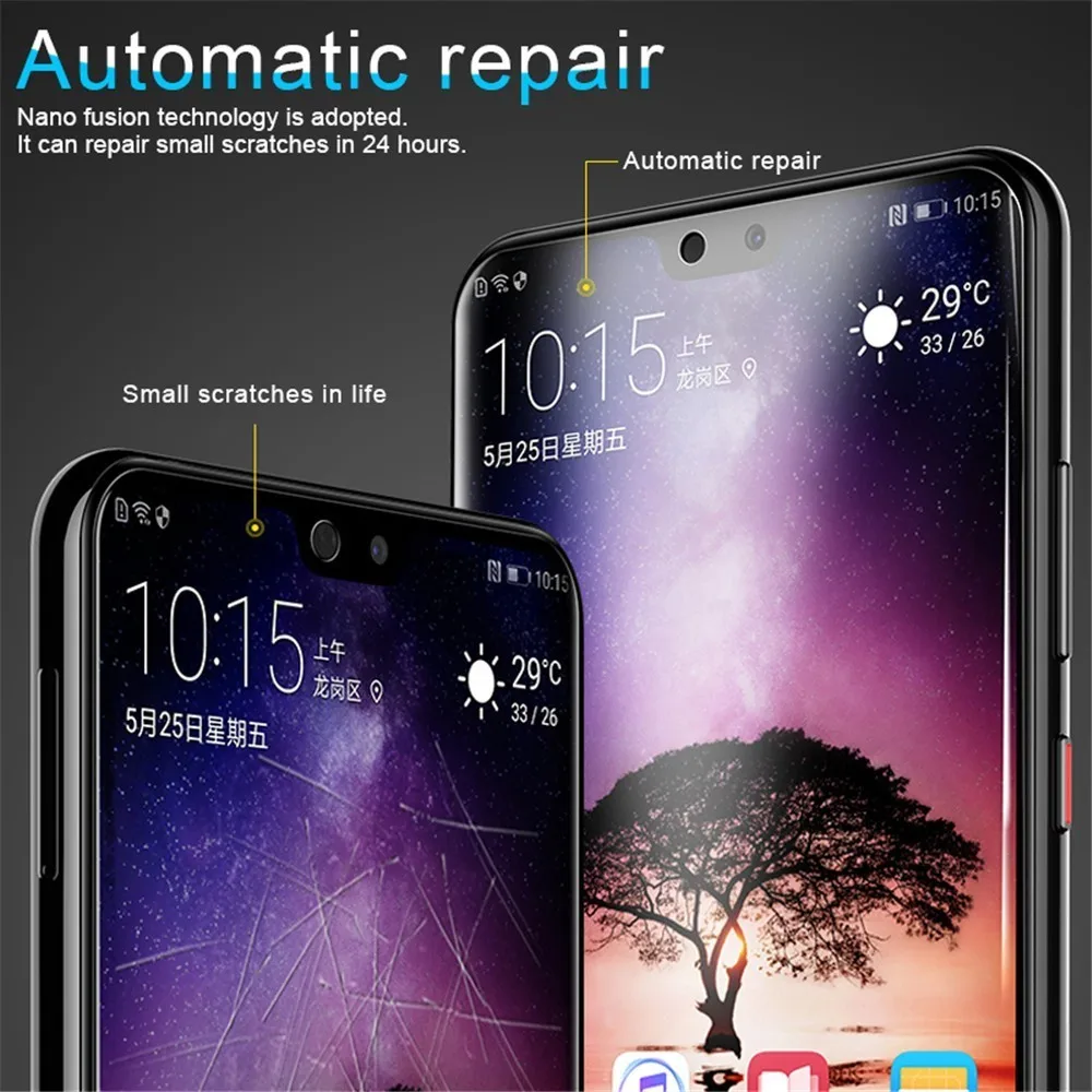 Изогнутая Гидрогелевая пленка 1D с полным покрытием для Huawei P 20 30 P30Pro Mate Lite Smart Plus