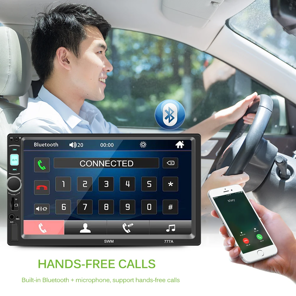 

FM Transmitter Car radio MP5 Player U disk LCD Display USB Charger Adapter With remote control Steering Wheel controls