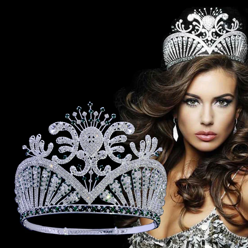 Корона для конкурса Miss Beauty Высококачественная тиара зеленая австралийская