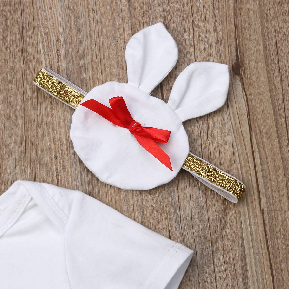 Новый Пасхальный Детский комбинезон с повязкой и бантом для новорожденных