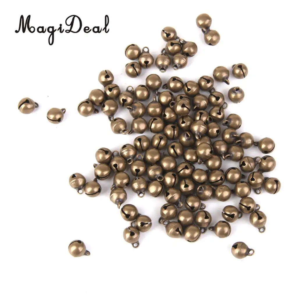 MagiDeal 100 шт. античная бронза латунь Jingle Bells очаровательные бусины фурнитура для
