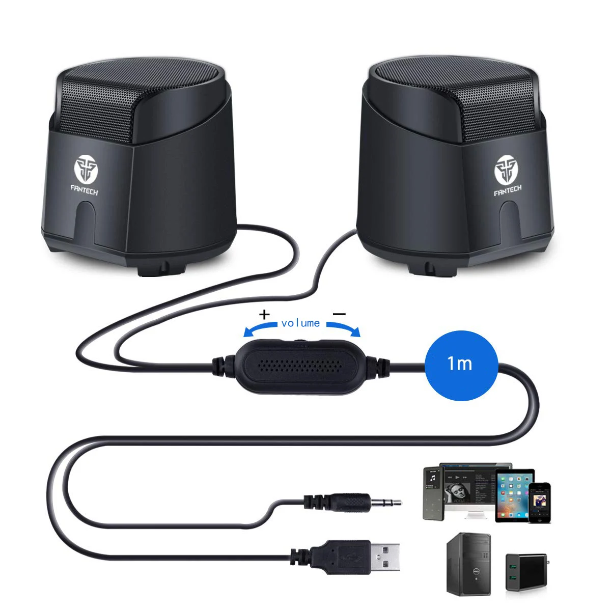 FANTECH Gs201 Pc динамик маленький Usb источник питания 6 Вт мощный выход ПК/ТВ/МП