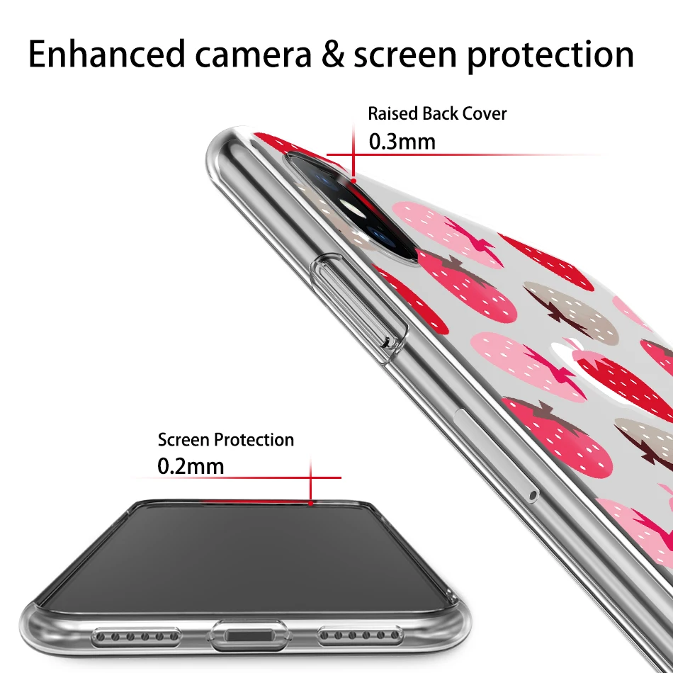 Прозрачный чехол USLION с фруктами для iPhone 11 Pro Max X XS XR Xs мягкий из ТПУ 6s 7 8 Plus 5s SE на