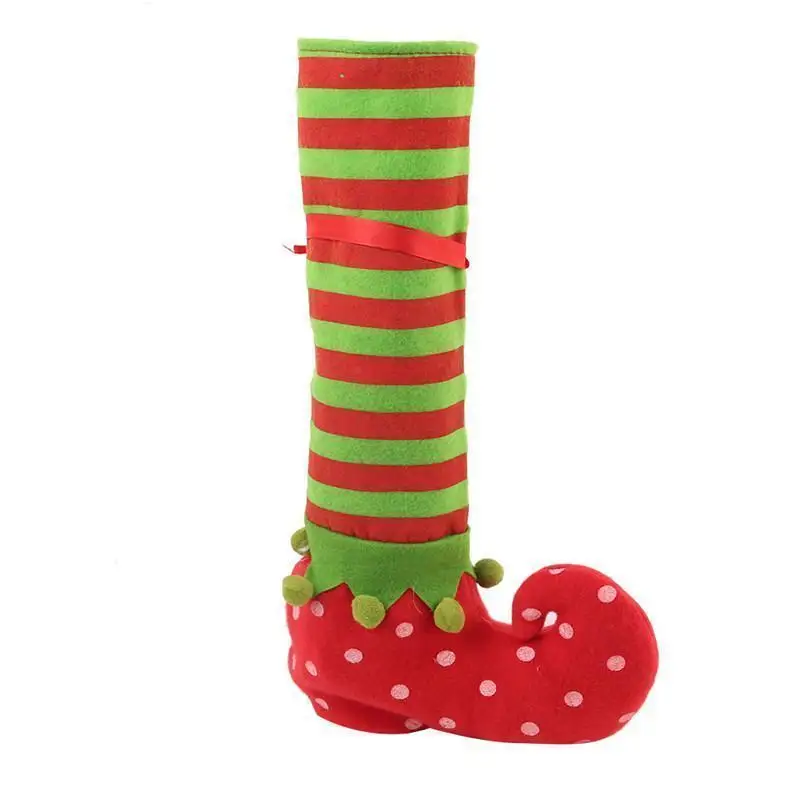 Новинка 2018 подтяжки для обуви в виде Санта Клауса эльфа Подарочный мешок конфет