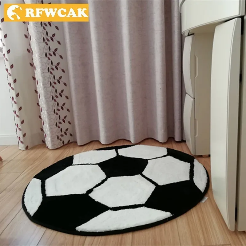 Rfwcakполиэстер противоскользящие круглые шариковые коврики для гостиной спальни