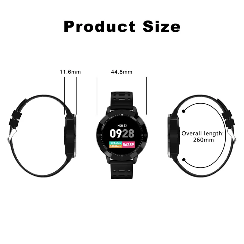 CF58 1 3 ''ips HD цветной экран Smartwatch для мужчин и женщин водонепроницаемый кровяное