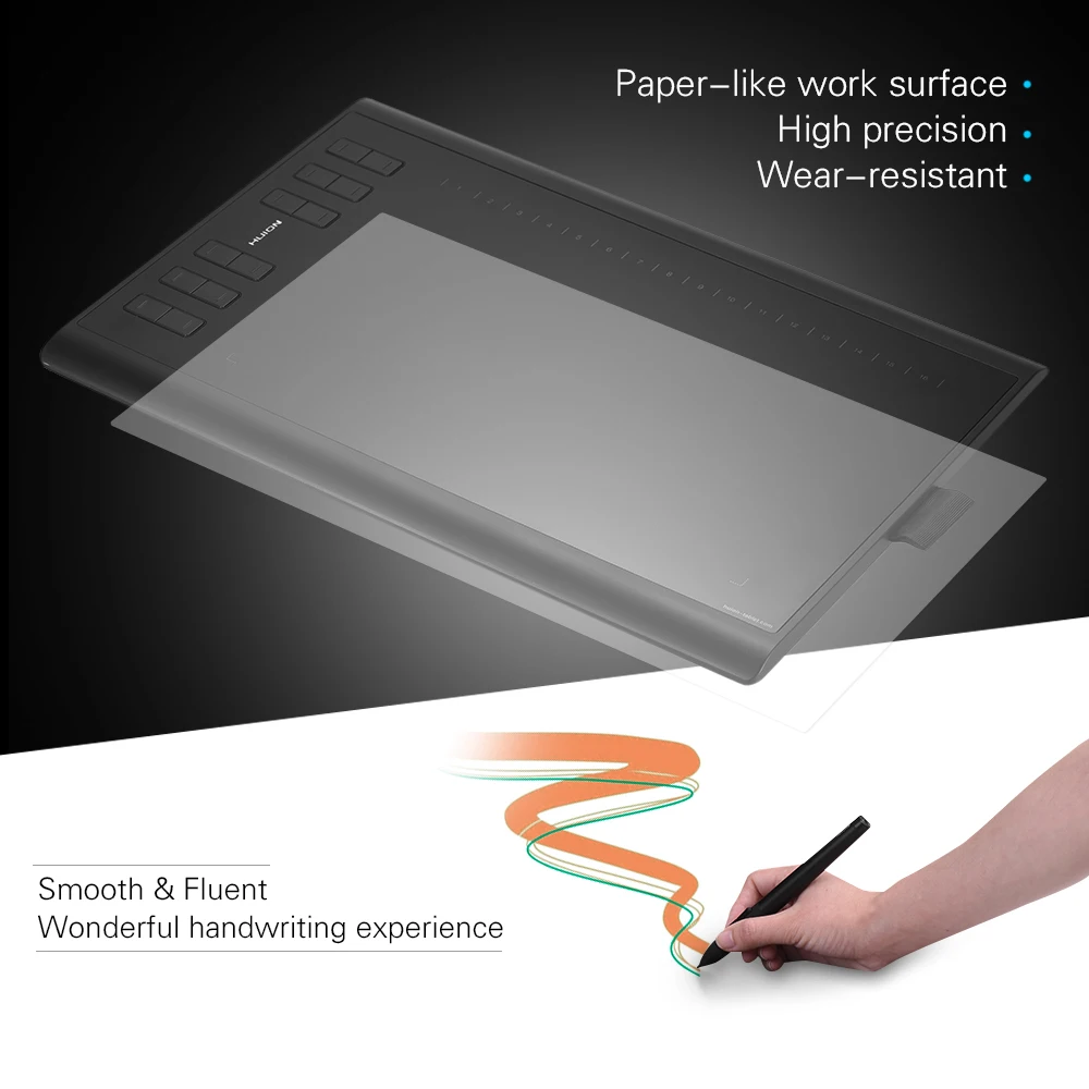 Графический планшет HUION 1060PLUS портативный для рисования 10*6 25 дюймов активная