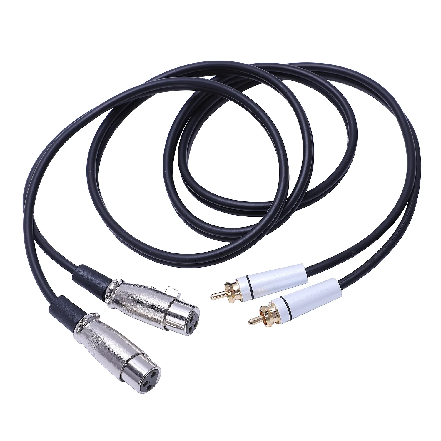 OPQ Dual Female XLR to RCA кабель сверхмощный 2 Male патч HIFI стерео аудио подключение микрофон