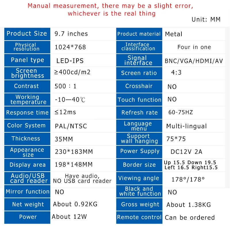 9, 7-   BNC HDMI VGA av- hd  -