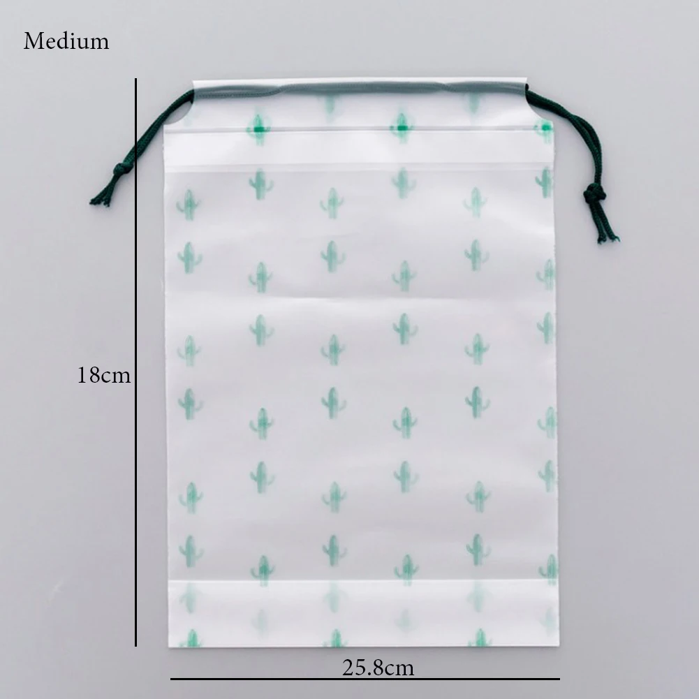 Прозрачный водонепроницаемый кактус скраб косметичка Drawstring дорожная Органайзер