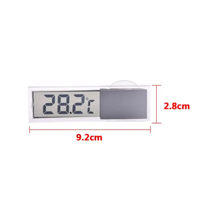100% Brand Sucker Type Car Thermometer Electronic Transparent LED | Clocks