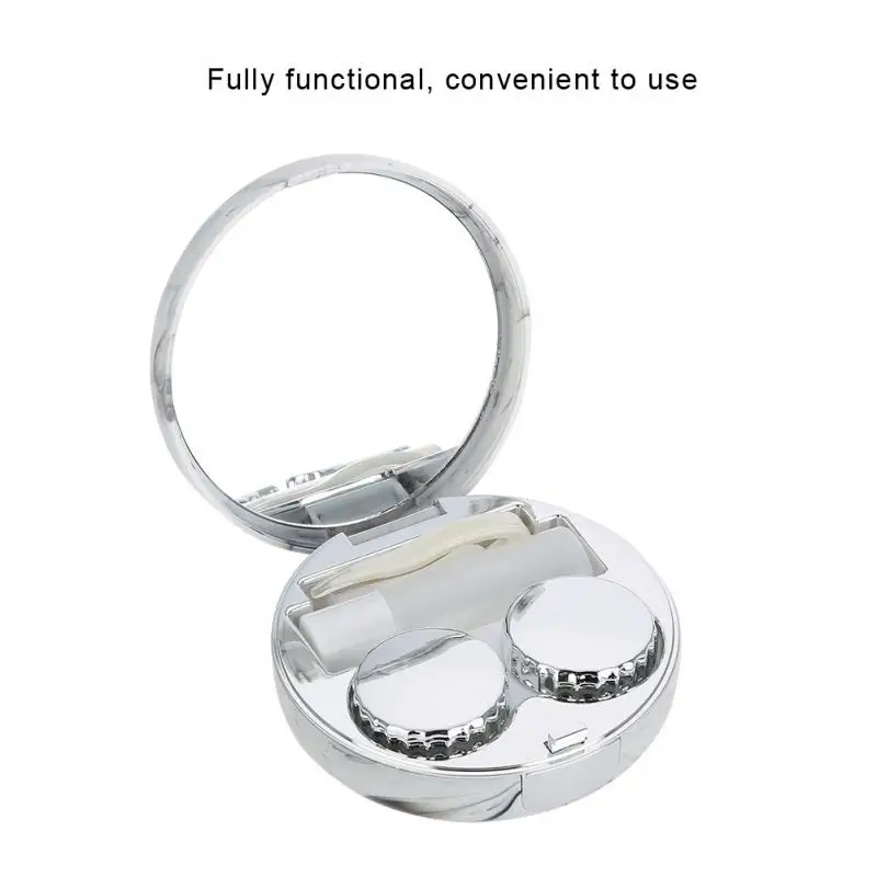 4 цвета контактные линзы замачивающий чехол портативный пластиковый мраморный