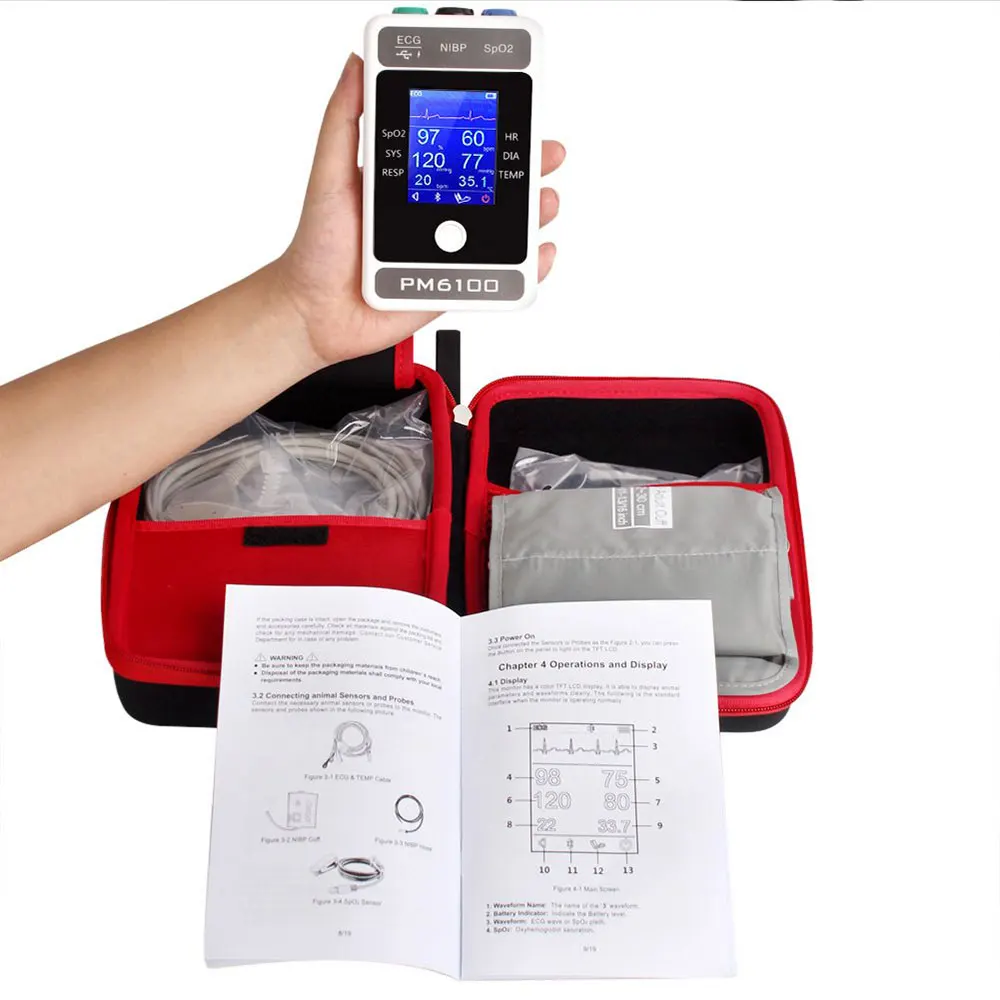 Тип ЖК-экран Шесть Параметров Bluetooth ЭКГ артериального давления Пульс частота