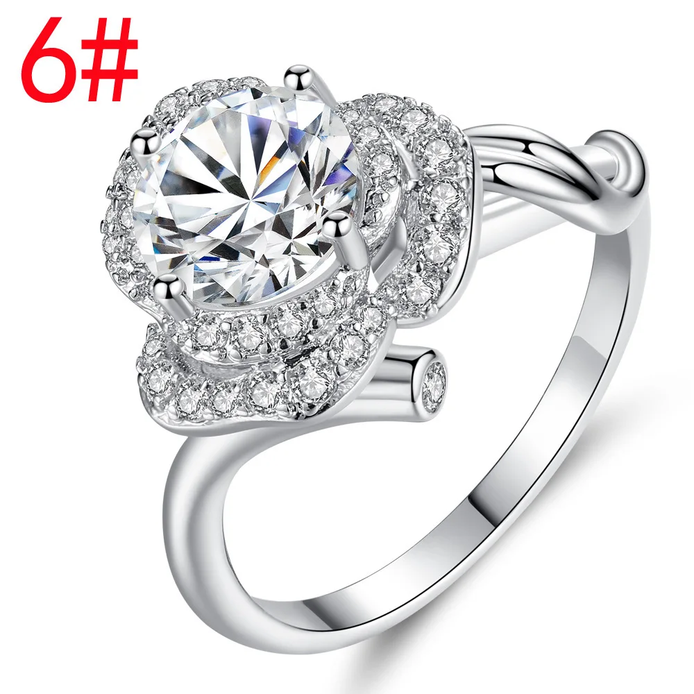 Maɺm Ornaments Fashion Originality Rose Zircon Ring Hand Decorate Beautiful Present Hot Sale In 2019 | Украшения и