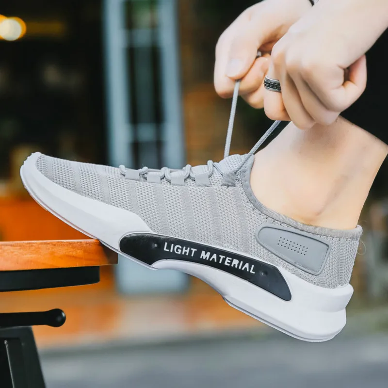 

Fooraabo Hot Sale 2018 Spring Male Sneakers For Adults Breathable Outdoors Lightweight Jogging Footwear Running Shoes For Man