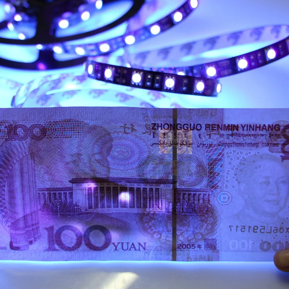 5 м светодиодный полоски Blacklight Невидимые 395 400nm Ультрафиолетовый