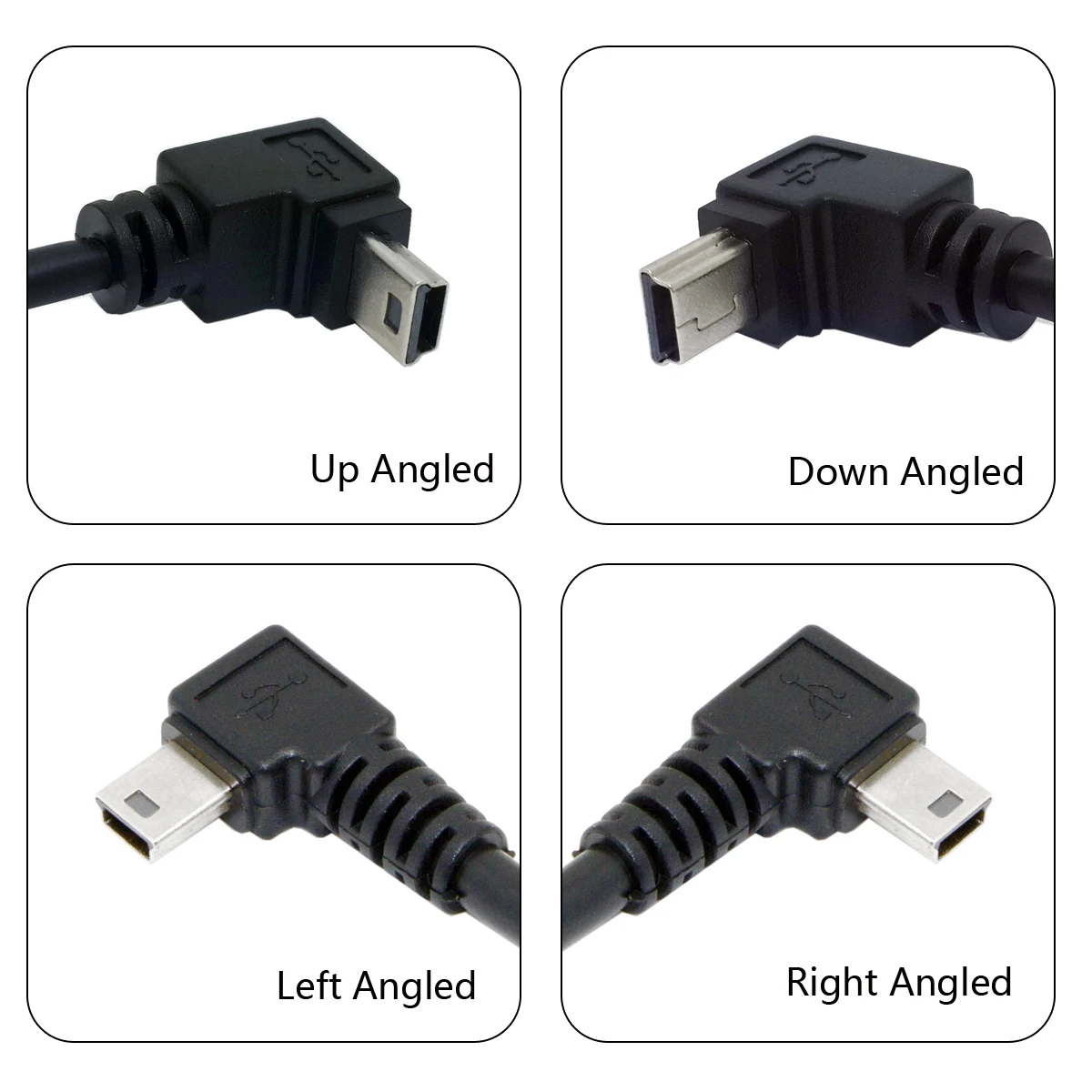 CY USB 2 0 A Тип папа до 90 градусов вверх и вниз Угловой Mini B 5pin Штекер кабель 50 см |