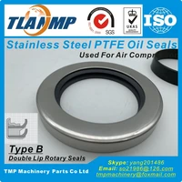 shaft size 3235384045mm double lip rotary seals type b stainless steel ptfe oil seals used for high pressure air compressor
