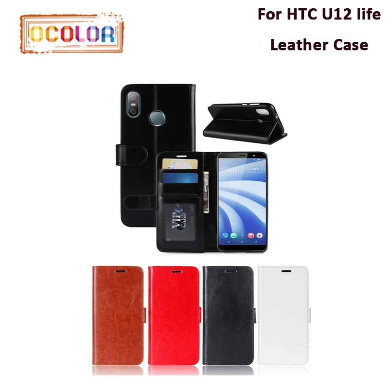 Ocolor для htc U12 жизни кожаный чехол антидетонационных с карты карман кредитной