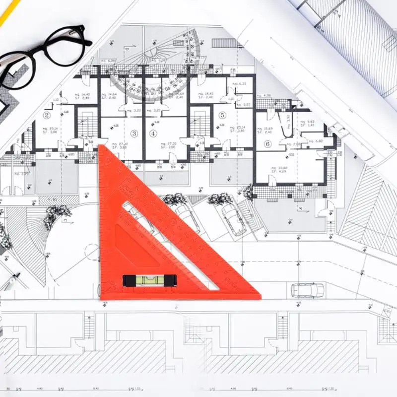 45 Degrees Angle Ruler Multi-function Triangle Square Protractor Meter for Carpenter Woodworking Measurement Tool |