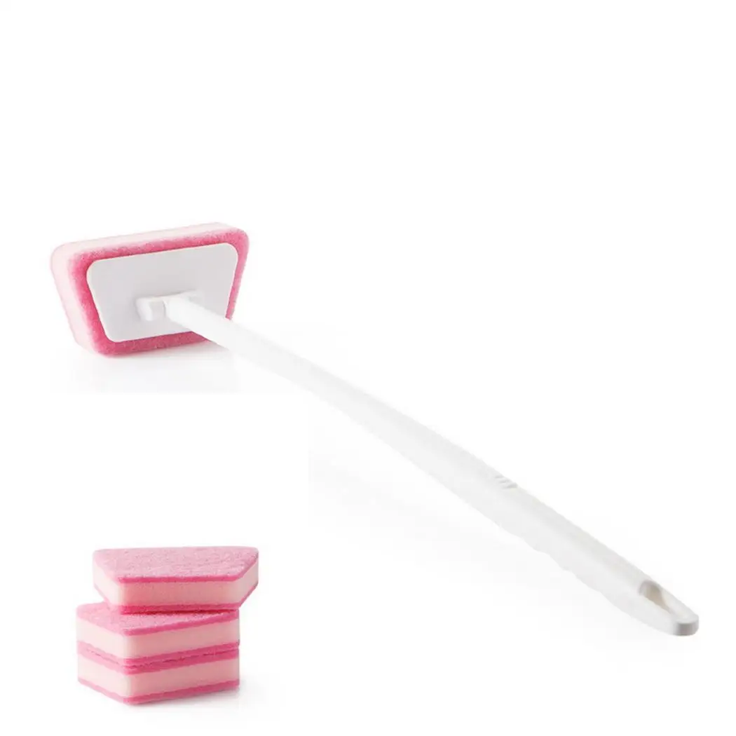Sponge Long Handle Bathtub Brush Bathroom Cleaning Tools 82g Very easy to clean brush bathtub kitchen corner. | Дом и сад