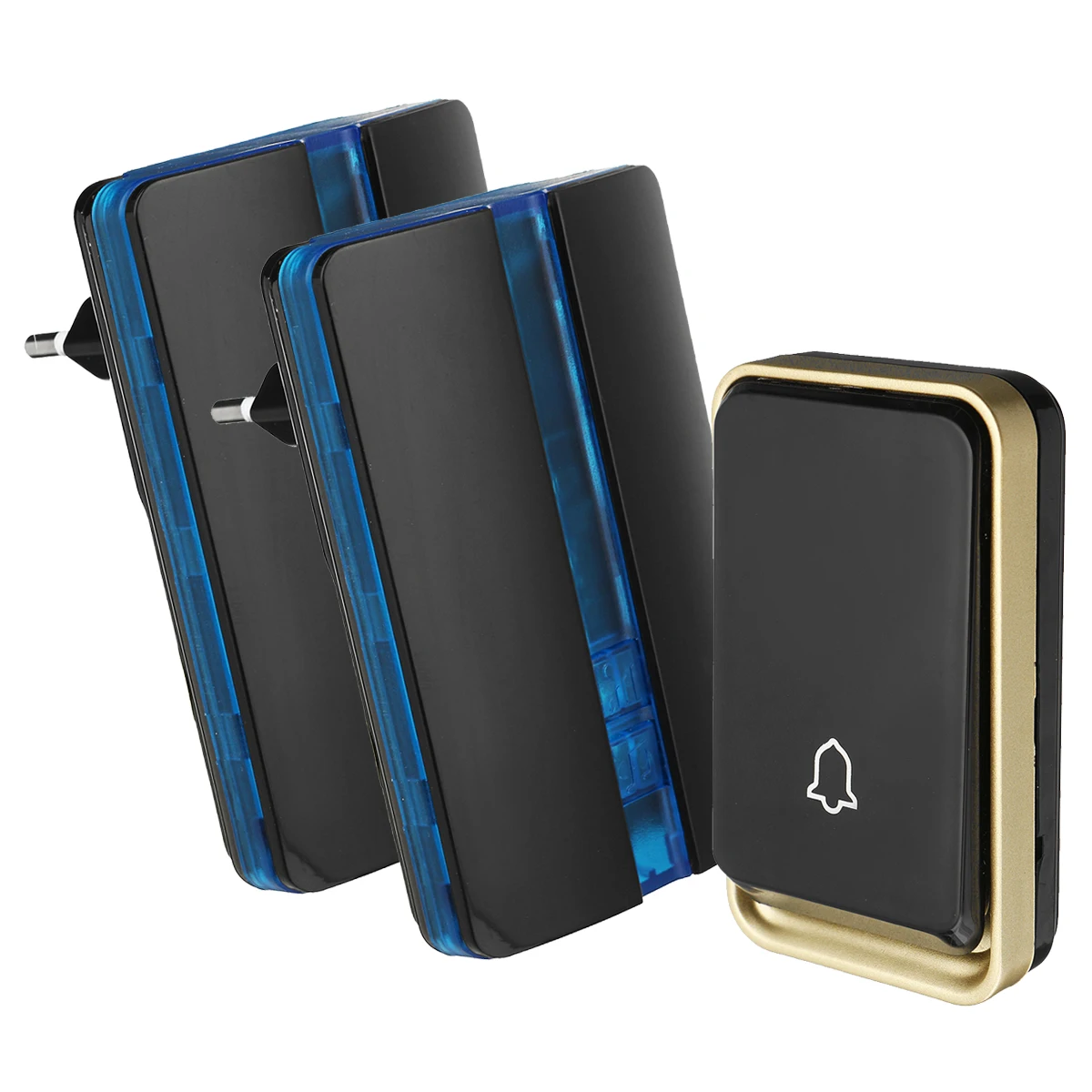 Беспроводной дверной звонок без аккумулятора Водонепроницаемый светодиодный