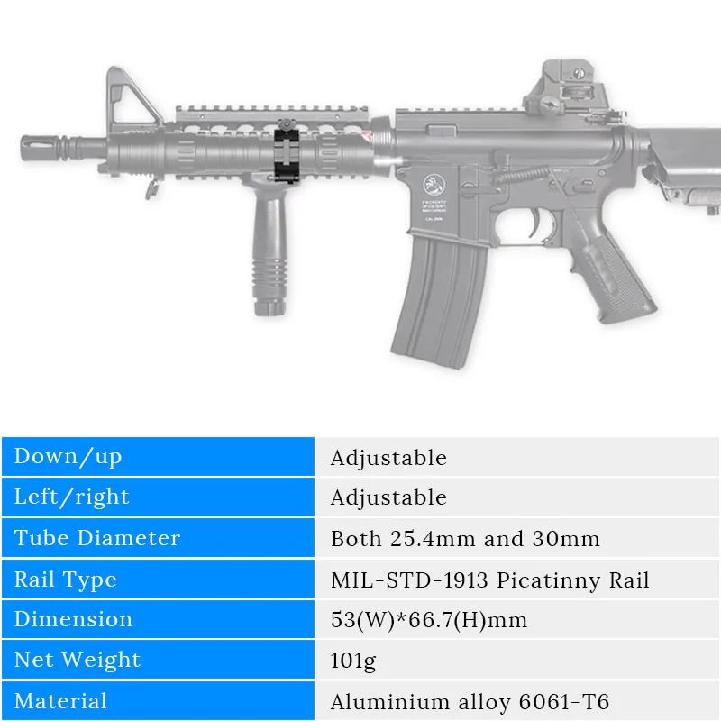 

Drop Shipping Scope Ring Mount Windage and Elevation Adjustable Ar15 Airsoft M4 Picatinny Weaver Rail 21mm Tactical Rail