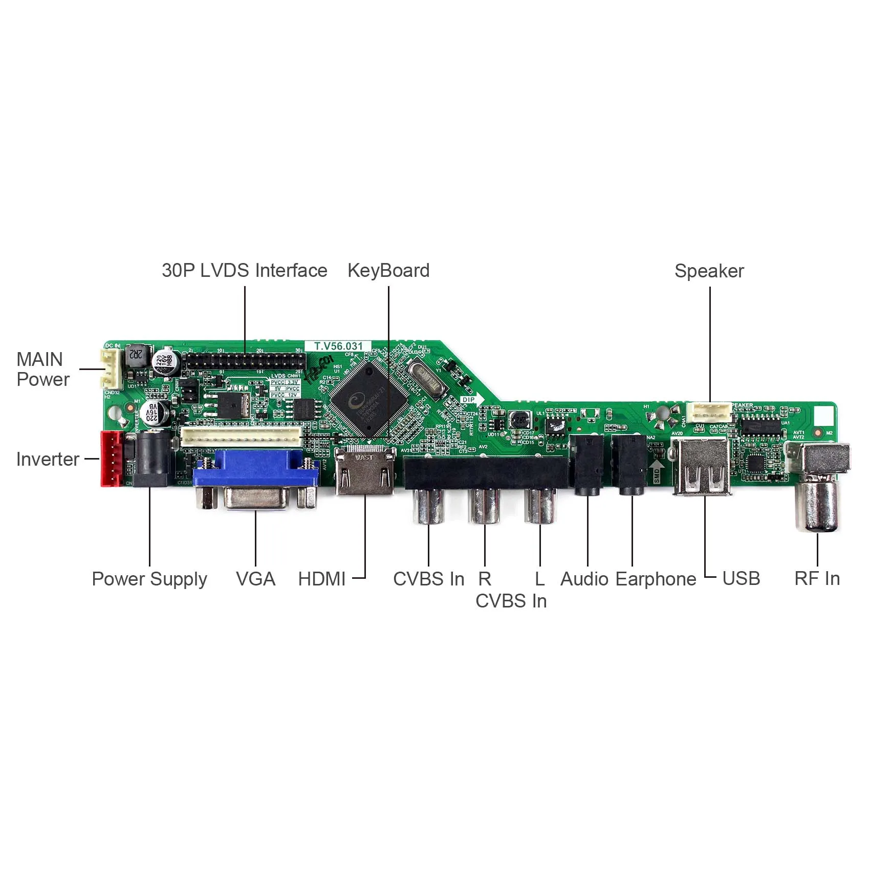 HD MI VGA AV USB RF ЖК дисплей плата контроллера работа для 12 1 inch 1024x768 LTN121XJ L02 L07 HT121X01 101 N121X5