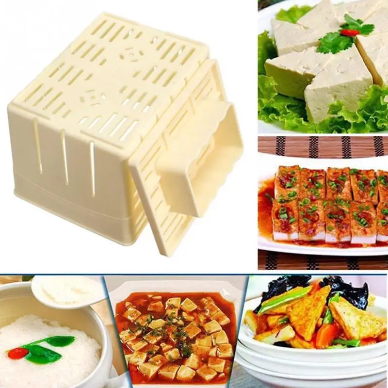 500g Tofu Mold Plastic Press Mould Homemade Soybean Curd Making With Cheese Cloth Kitchen Cooking Tool Set | Дом и сад