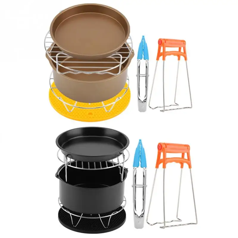 

Hot Selling 7 Set Air Fryer Accessories ,Square Pot Kitchen Tools Set Fit all 4QT - 5.6QT