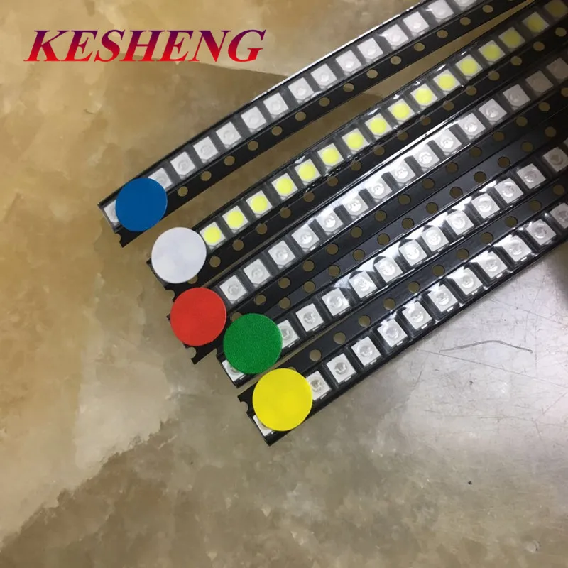 100 шт. суперъярсветодиодный светодиодные диоды SMD 3528 1210 красный/зеленый/синий