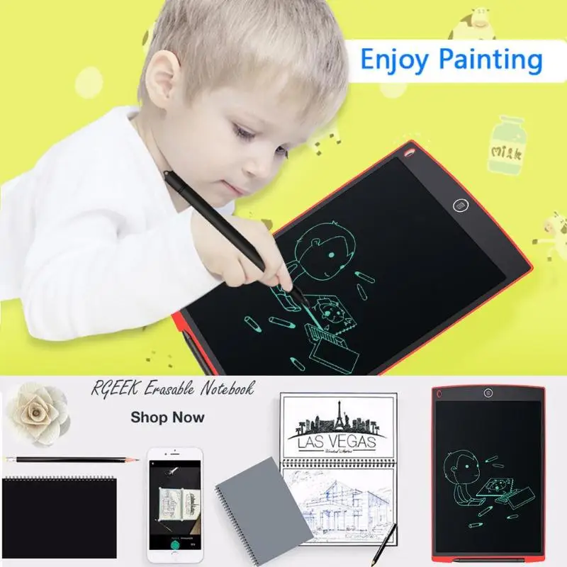 High Quality 12in Digital LCD Writing Drawing Tablet Graffiti Board Handwriting Notepad Painting Copy Pads Artcraft New | Компьютеры и