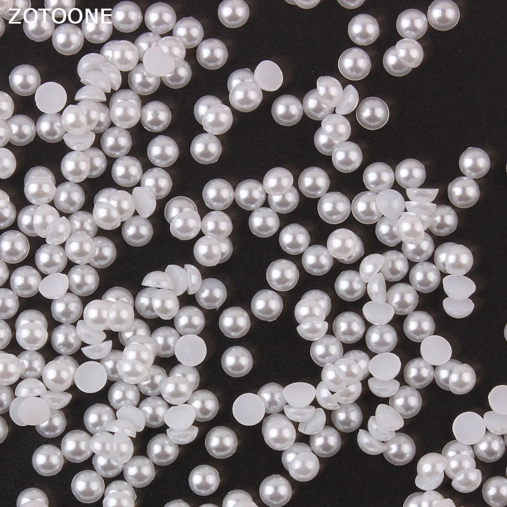 ZOTOONE 1000 шт./лот белые стразы на клейкой основе для ткани с плоской задней частью