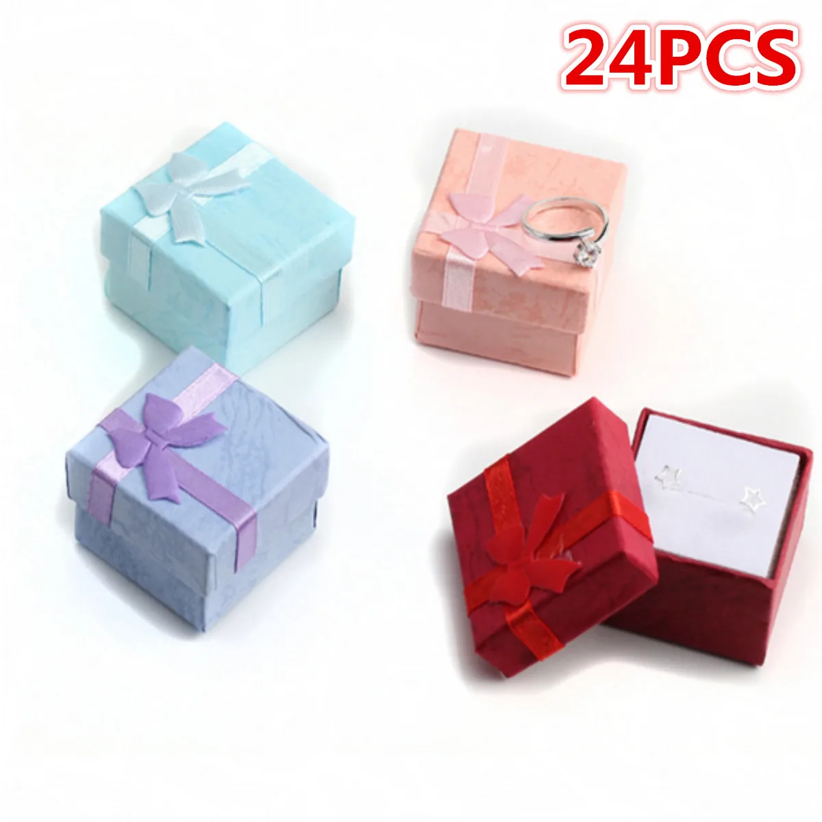 24 шт ювелирные органайзеры хранения подарочные упаковочные коробки для Серьга