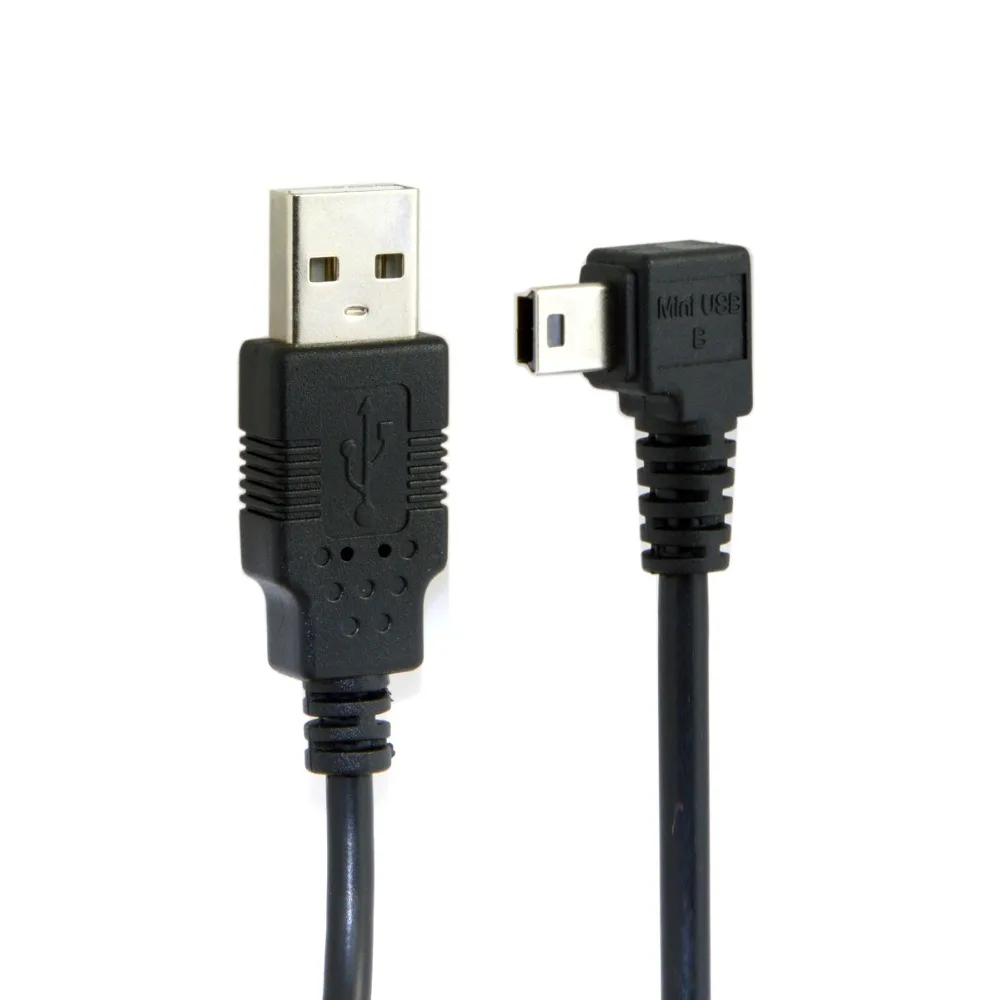 

CYSM Mini USB Type 5pin Male Left Angled 90 Degree to USB 2.0 Male Data Cable 6ft