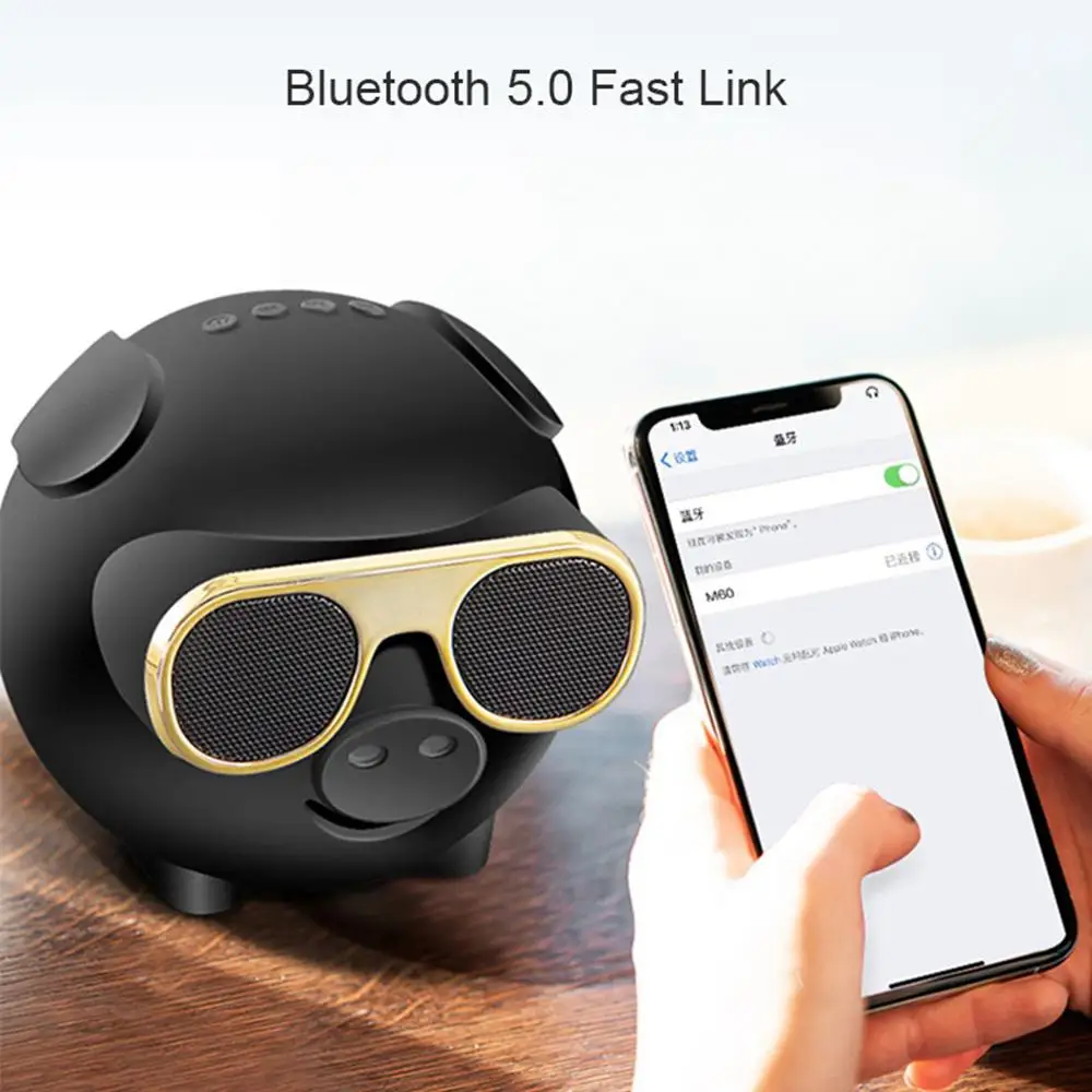 Leegoal портативная беспроводная Bluetooth колонка, креативная мини-поросенок, караоке-колонка с микрофоном и громкоговорителем.