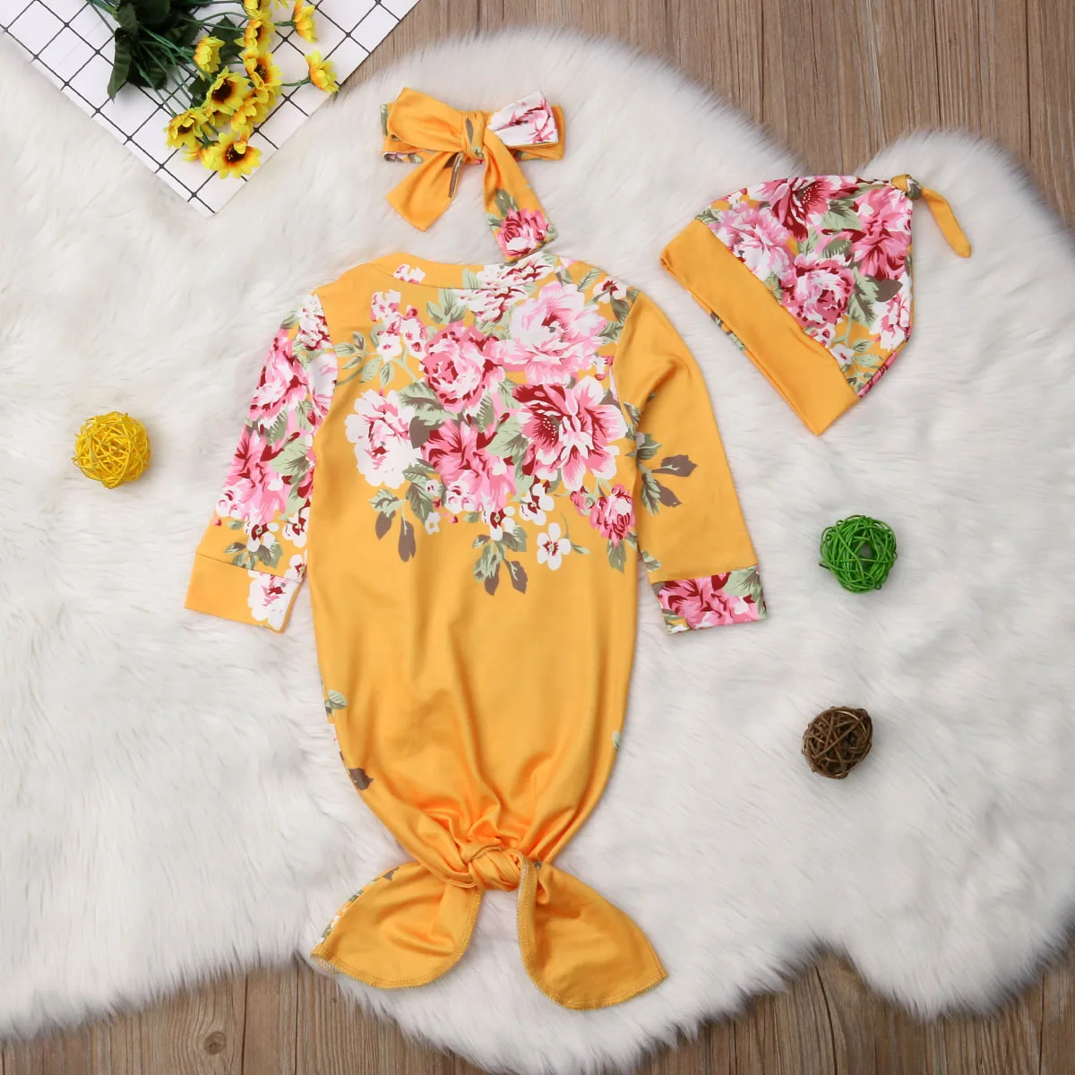 Baby Floral Swaddling Wrap Blanket Sleeping Bag Swaddle Accessories For Newborn Boy Girl Infant Children Cloth | Мать и ребенок
