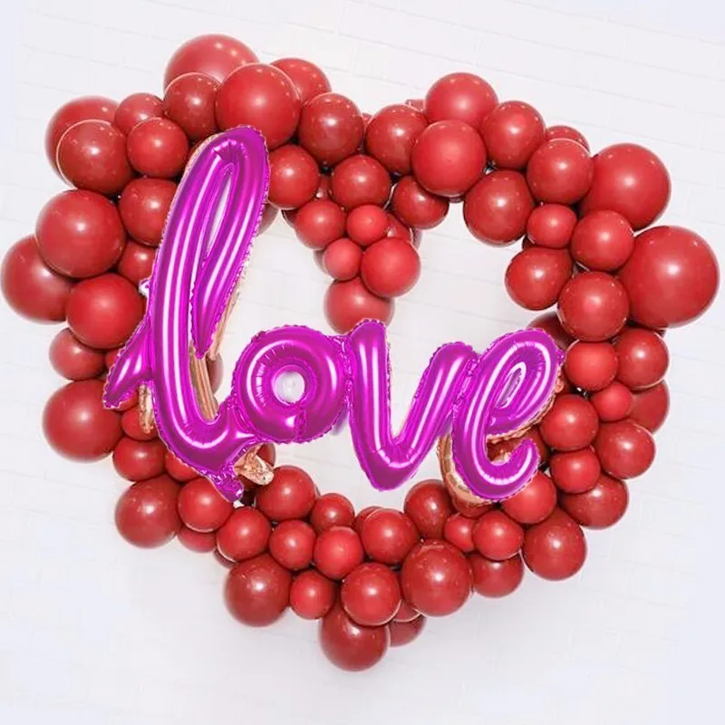 Красный латекс 41 шт. 110 см романтичные шары товары для счастливого юбилея