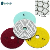 dc aws3pp01 3 inch premium quality dry and wet 3 step diamond polishing pads 80mm for stone marble and granite