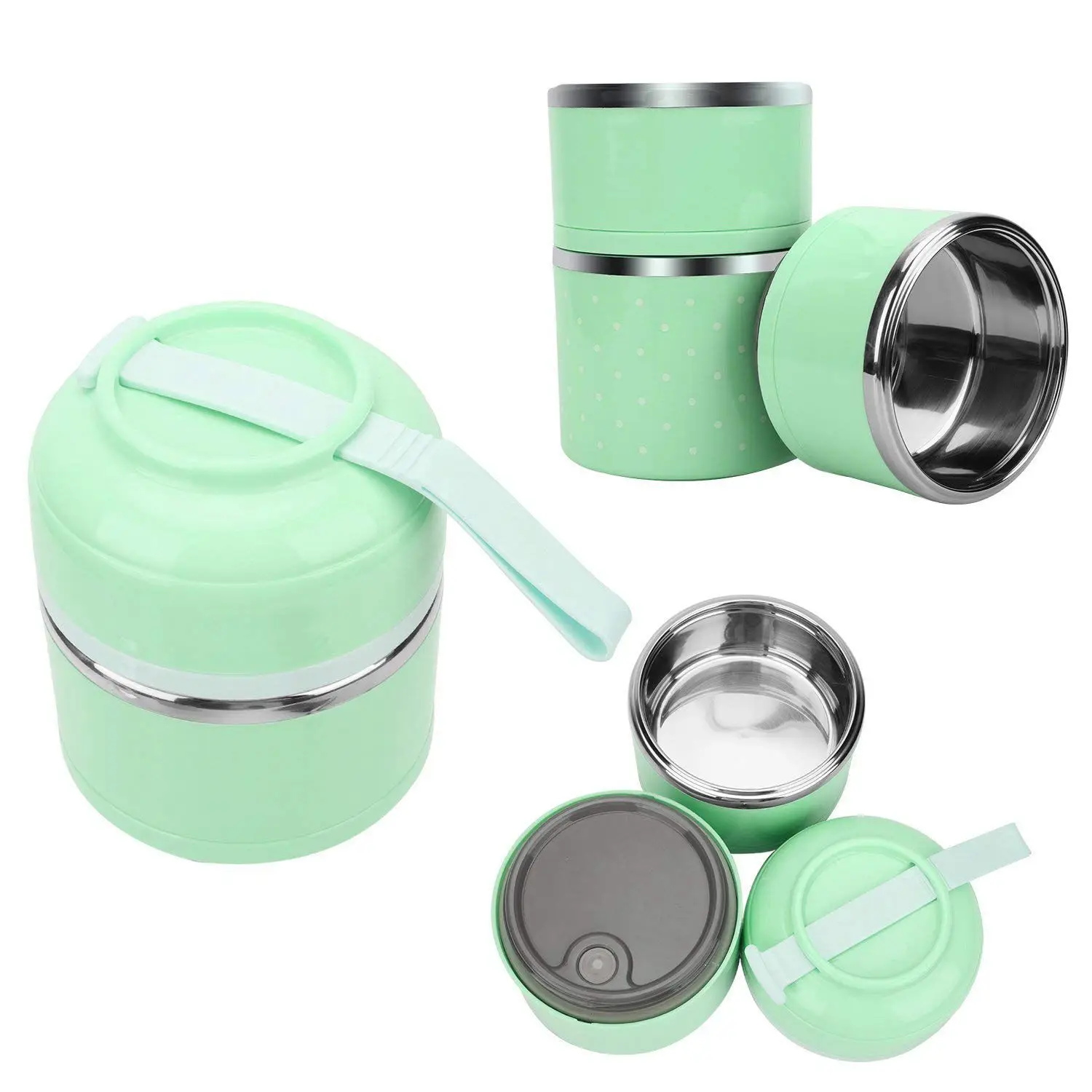 Lunch Box Stainless Steel Leakproof Food Storage Containers with Insulated for Adult and Office Blue | Дом и сад
