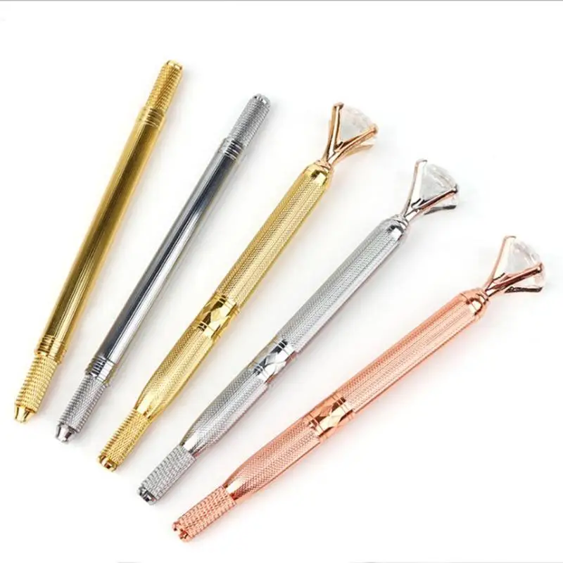 Microblading Pen Tattoo Machine Permanent Makeup Tool Eyebrow Manual with Crystal Random Color | Красота и здоровье