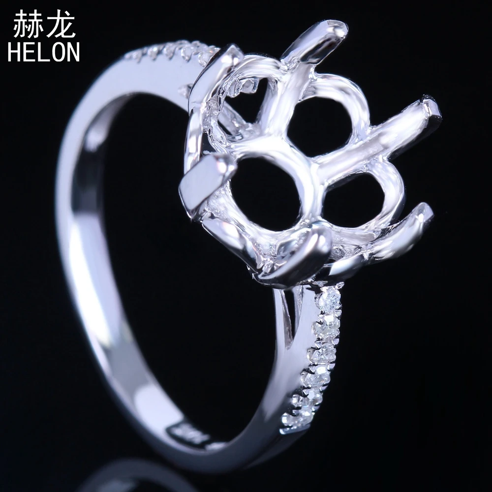 Женское кольцо из серебра 925 пробы с натуральными бриллиантами 10 12 мм|diamond ring semi