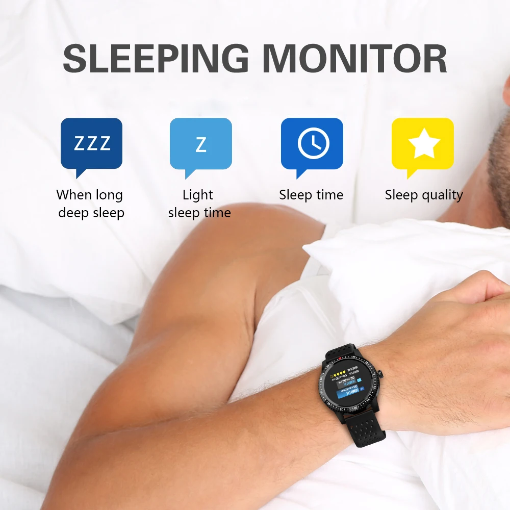 T1 Смарт часы IP67 Водонепроницаемый Sleep Heart Rate Monitor Цвет Экран Носимых устройств 30