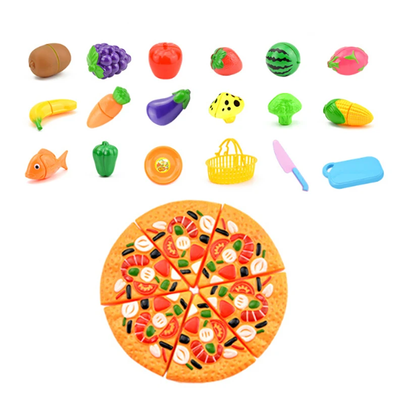 24 шт набор фрукты растительная пища игрушки режущий детские кухонные | Игрушки и
