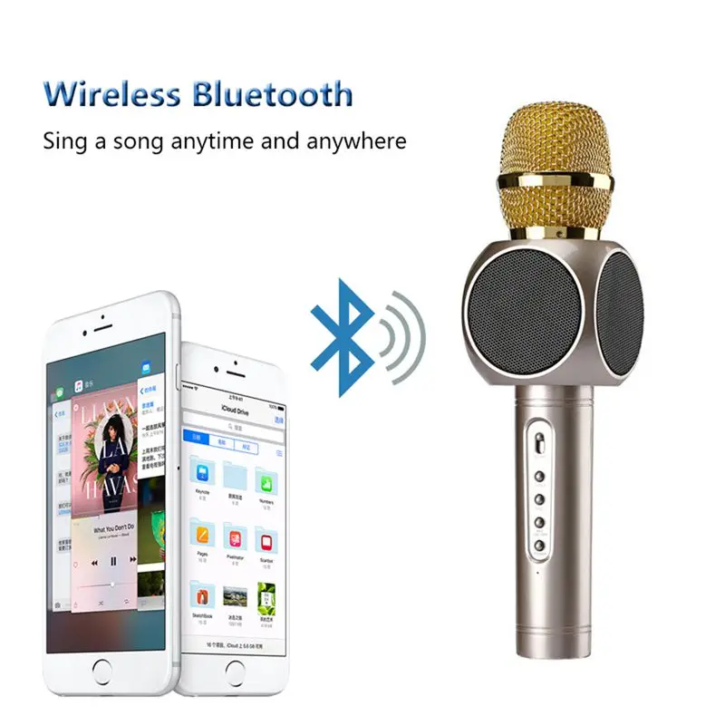 E103 беспроводной микрофон конденсатор караоке Inalambrico KTV музыкальный Bluetooth динамик