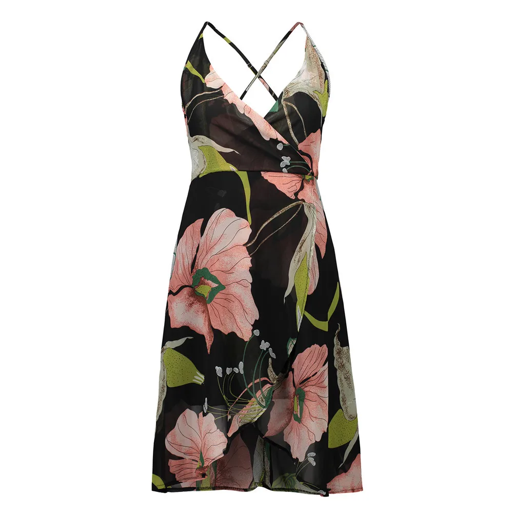 Популярное длинное платье с v образным вырезом в европейском и американском