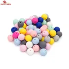 Силиконовые бусины SUTOYUEN для детского праздника, 50 шт., 15 мм, сделай сам, изготовление ожерелья-прорезывателя для зубов, аксессуары для ювелирных изделий, бусины