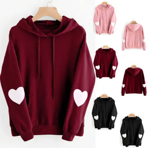 Новые женские зимние толстовки с капюшоном повседневный свитшот мешковатый