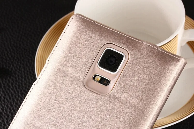 Флип-чехол кожаный чехол для Samsung Galaxy Note 4 note4 N910 n910f N910H телефона Smart View с