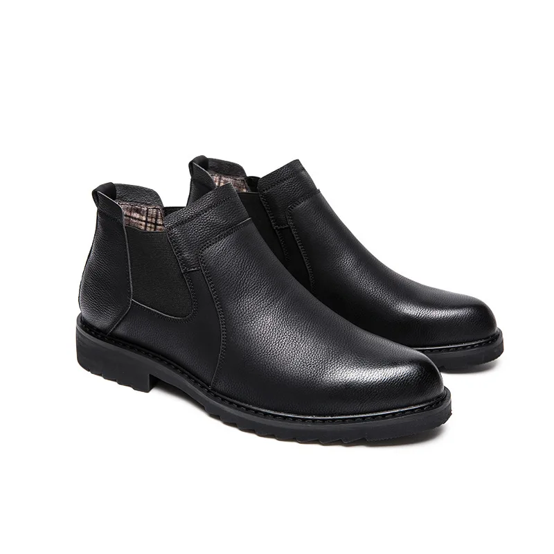 Cow Suede Chelsea Boots Men Sneakers High Quality Ankle Shoes Leather Winter Work Zapatos Hombre | Обувь